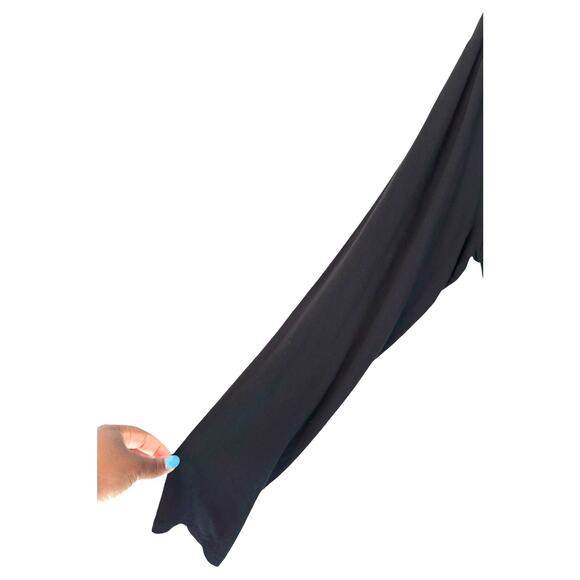 J. Jill Black Dress Collared Office Stretch Long Sleeve Faux Wrap Work Large - Picture 6 of 10